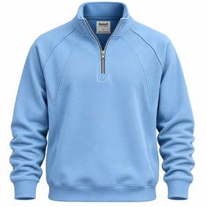 Custom Quarter-Zip Pullover Sweatshirt | Premium <b>Raglan</b> Sleeve Fleece <b>Top</b> | OEM & ODM Apparel Manufacturer - Product Image 1