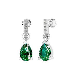 Classique 925 argent Sterling or blanc larme boucles d'oreilles poire coupe diamant pierres précieuses bijoux pour les fêtes cadeaux pour - Product Image 2