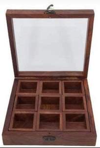 กล่องไม้สำหรับเก็บผลไม้อบแห้งและเครื่องเทศพร้อมช่องแบ่ง กล่องใส่เครื่องเทศพร้อมโลโก้สั่งทำจากผู้ผลิต - Product Image 2