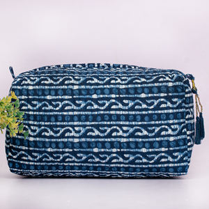 Sacs à maquillage réutilisables imprimés de style géométrique écologiques, pochette multifonctionnelle, organisateur de cosmétiques durable - Product Image 3