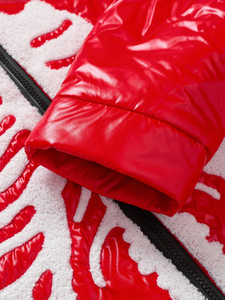 Blouson matelassé pour homme à imprimé squelette, personnalisé, style streetwear hiver, à capuche, isolé, tendance - Product Image 6