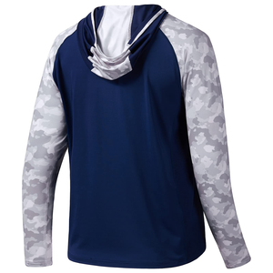 Camiseta Deportiva de Manga Larga con Capucha para Hombre, Estampado de Camuflaje, Absorbe la Humedad, Poliéster, Manga Larga, para Todas las Temporadas - Product Image 3