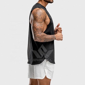 Men's <b>Black</b> Polyester Sleeveless <b>Tank</b> <b>Top</b> O-Neck Quick Dry Breathable Lightweight Workout Gym Fitness Training Athletic Sports - Product Image 2