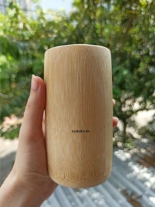 Mug de voyage en bambou naturel en gros, tasse à café réutilisable, gobelet portable, logo personnalisé, emballage OEM - Product Image 1