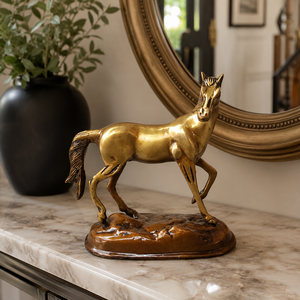 SHUBHAM - Estatua de Caballo de Latón Personalizada, Escultura de Animal Estilo Art Déco, Figura Metálica para Decoración del Hogar u Oficina, Regalo de Inauguración de Casa - Product Image 2