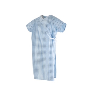 Bata de Laboratorio Fácil de Usar con Cierre de Cordón para Médicos, Enfermeras y Pacientes, Uso Hospitalario, Poliéster/Algodón, Cómoda, de una Sola Pieza, con Estampado - Product Image 2