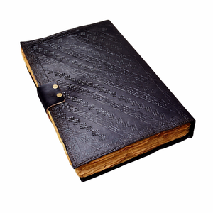 Carnet en cuir fait main avec motif de dragon en relief et pierres précieuses colorées, carnet de luxe pour écrire et dessiner - Product Image 3