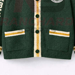 Cardigan universitaire personnalisé HBCU |   Pull sans manches en tricot boutonné sur le devant |   Vêtements de rue 100% coton écologiques - Product Image 3