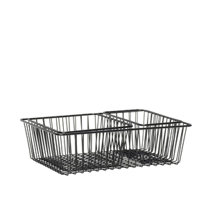 Royal Design Metal Iron <b>Wire</b> <b>Basket</b> With Handle Black Finished Round Shape for Tabletop Living Room Storage <b>Baskets</b> - Product Image 4
