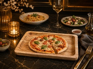 Planche à découper en bois artisanale avec poignée, planche à découper en bois naturel, planche de service pour la cuisine, le restaurant et la maison - Product Image 2