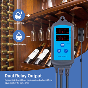 Contrôleur d'humidité <span class=keywords><strong>INKBIRD</strong></span> <span class=keywords><strong>IHC</strong></span>-<span class=keywords><strong>200</strong></span>-WIFI à double sortie relais avec commutation automatique des modes - Product Image 2