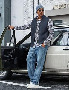 Gilet sans manches décontracté pour homme WARPRO INDUSTRY, fermeture éclair intégrale, léger, col montant, écologique, pour l'été, les voyages en plein air - Product Image 4