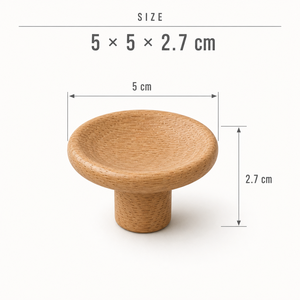 Wooden Round <b>Cabinet</b> Knobs Scandinavian Design Solid Wood Kitchen <b>Cabinet</b> Pulls Durable Furniture Handle Solid Wood Knob - Product Image 2