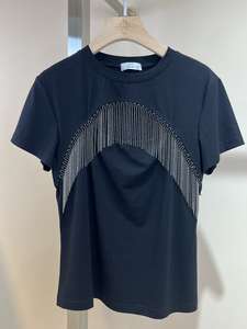 Camiseta Corta de Algodón para Mujer, Estilo Casual, Ajustada, Suave y Elástica, para Verano, Moda Urbana - Product Image 3