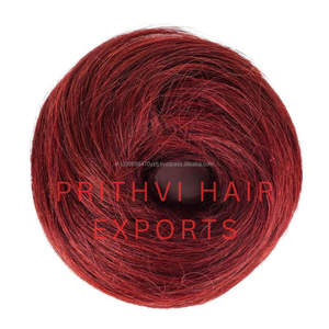 Extensiones de cabello humano de alta densidad Premium Remy Silver Blonde Bun - Product Image 2