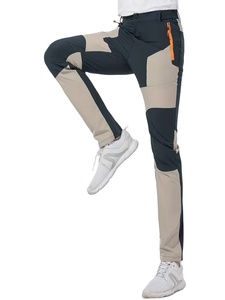 Pantalones Deportivos Ligeros para Hombre, Cintura Elástica, Corte Ajustado, Bloques de Color y Bolsillos con Cremallera, Mezcla de Nailon, para Senderismo, Camping y Deportes - Product Image 3