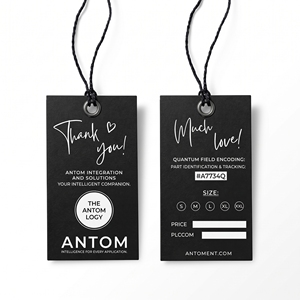 Custom Luxury Embossed Logo Thick Paper Hang Tags with UV Printing Eco-Friendly for <b>Clothing</b> Bags & Shoes - Product Image 1