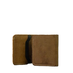 Dark Brown Genuine <b>Leather</b> Men Trifold Wallet Retro Mini Cardholder Cash Slot Vintage Contrast Stitching Pocket <b>Small</b> Male <b>Purse</b> - Product Image 3