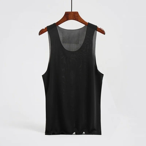 Customized Men's Summer Gym Fitness Clothing Quick Dry Tank Top Undershirt <b>Running</b> Bodybuilding Tight Vest - Product Image 4