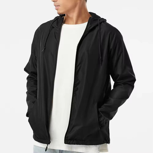 Veste coupe-vent pour homme de haute qualité, vente en gros, couleur personnalisée, capuche intégrée, réversible, imperméable, respirante, écologique - Product Image 1