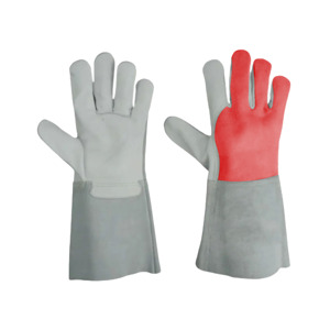 Gants de soudage TIG en cuir de vachette pleine fleur et croûte, résistants aux flammes, anti-abrasion, anti-coupure, pour la sécurité industrielle - Product Image 6