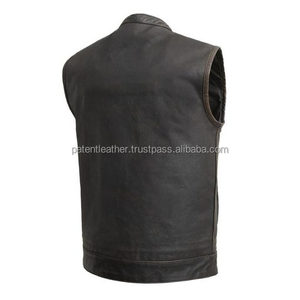 Chaleco deportivo de cuero para hombre, prenda de alta calidad con estilo personalizado para invierno y motocicleta - Product Image 3