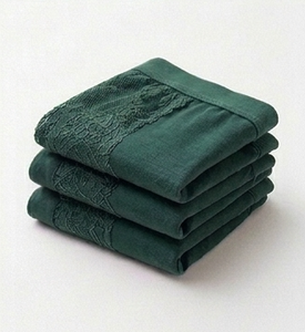 Ropa Interior de Algodón y Elastano para Mujer, Color Verde Oscuro, con Ribete de Encaje, Tejido Transpirable, Ajuste Estándar - Product Image 6