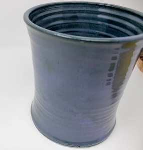 Portautensilios de Cerámica Vitrificada, Esmalte Azul Intenso, Resistente a los Arañazos, Base Pesada, Apto para Altas Temperaturas, Organizador de Almacenamiento para Encimera de Cocina - Product Image 5