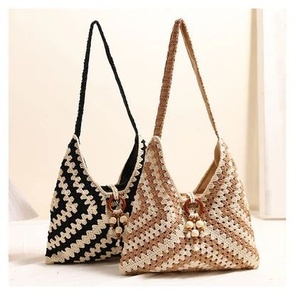 Bolso de mano informal de punto para mujer, estilo Hobo, tejido a mano, de algodón ligero, con logo geométrico personalizado, venta al por mayor, novedad 2026 - Product Image 2