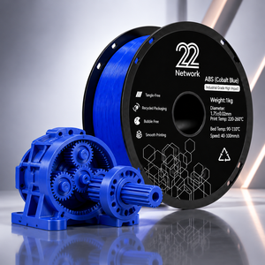 Filament d'imprimante 3D ABS bleu cobalt 22 Network, 1,75 mm, 1 kg, qualité industrielle, haute résistance aux chocs - Product Image 1