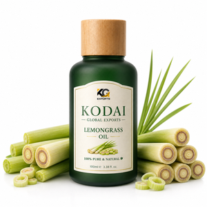 Huile Essentielle de Citronnelle du Tamil Nadu 100% Pure et Naturelle de Qualité Supérieure, Distillée à la Vapeur, pour Aromathérapie et Soin du Visage, par Kodai Global Export - Product Image 1