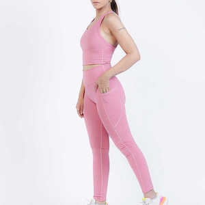 Top Trending Women's Yoga Set New Arrival Solid Pattern Quick-drying Breathable with Custom Logo Sizes and Colors - Product Image 2