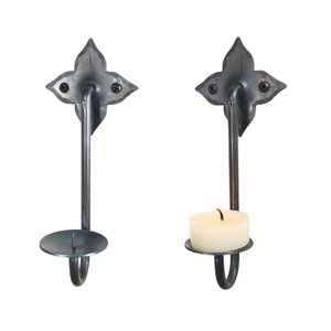 เชิงเทียนติดผนังเหล็กสีดำ ทนทาน ตกแต่งบ้าน งานแฮนด์เมด ลดราคา - Product Image 5