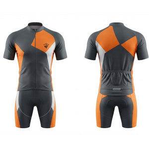 Tenue de cyclisme professionnelle en polyester respirant pour hommes – Maillot et cuissard légers pour la course et l'entraînement - Product Image 1