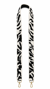 Custom Handmade Zebra Print Glass Beaded Shoulder <b>Bag</b> <b>Strap</b> Purse <b>Replacement</b> <b>Strap</b> OEM ODM Wholesale India - Product Image 4