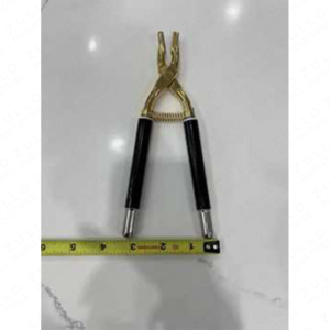 Pinzas de mango largo para extensiones de cabello, herramienta de salón de acero inoxidable para microperlas, suministro al por mayor con logotipo personalizado - Product Image 1