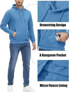 เสื้อฮู้ดผู้ชายแบบมีซับในขนแกะ สั่งทำโลโก้ได้ ขายส่ง เสื้อสเวตเชิ้ตลำลองแบบสวมหัว มีกระเป๋า ผ้าเปล่าคุณภาพสูงจากผู้ผลิต - Product Image 6