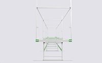 Table hydroponique roulante peu encombrante Reinfa-Couches modulaires pour l'agriculture urbaine (Laitue/Fraise/Microgreens)