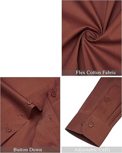 เสื้อเชิ้ตผู้ชายแขนยาวสไตล์ลำลองสำหรับใส่ทำงาน ผ้าฝ้าย 100% ระบายอากาศได้ดี เป็นมิตรกับสิ่งแวดล้อม แห้งเร็ว สินค้าใหม่ขายส่งแนวสตรีทแวร์ - Product Image 5