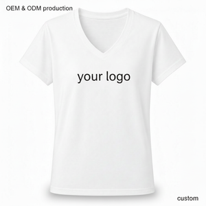 Women V Neck custom Pickleball Performance T Shirt OEM ODM Breathable Moisture Wicking Athletic performance Tee - Product Image 5