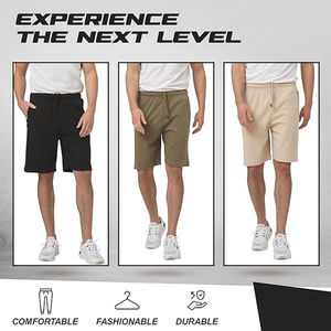 กางเกงขาสั้นผู้ชายลำลอง กางเกงกีฬาขาสั้นสำหรับออกกำลังกาย มีกระเป๋าซิป - Product Image 3