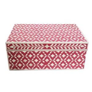 Boîte à bijoux incrustée d'os faite à la main de qualité supérieure incrustation personnalisée indienne idéale pour les bagues, les colliers, les bracelets et la décoration de table - Product Image 2