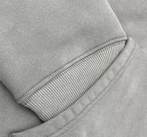 Sudadera con Capucha Gris para Hombre, Corte Regular, Color Sólido, Informal, Tejida, Manga Larga, Diseño con Bolsillos, Ropa de Otoño - Product Image 5