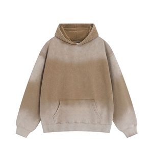 Venta al por mayor de fábrica de alta calidad logotipo personalizado 400gsm mezcla de algodón unisex de gran tamaño hombro caído lavado ácido sudaderas con capucha de los hombres - Product Image 3