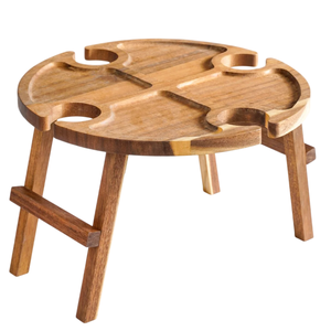 โต๊ะกาแฟไม้สักอะคาเซียแบบทันสมัย พร้อมถาดเสิร์ฟไวน์และชีส ขนาดกะทัดรัด ทำความสะอาดง่าย และเคลื่อนย้ายสะดวก เหมาะสำหรับใช้งานเชิงพาณิชย์ - Product Image 2