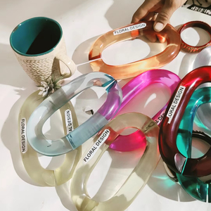 Cadena de resina para pared, disponible en todos los colores, cadena de eslabones gruesos a la moda con figuras de ángel y búho, artesanía de resina. - Product Image 3