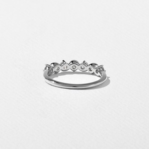 Bague en or jaune massif 14 carats avec rangée de diamants ronds brillants cultivés en laboratoire, bijoux tendance pour femmes, mariage et anniversaire - Product Image 4