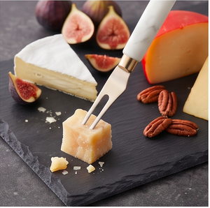 Juego de 4 Cuchillos para Queso de Acero Inoxidable Dorado con Mangos de Mármol Blanco, Herramientas Duraderas para Tabla de Quesos - Product Image 5