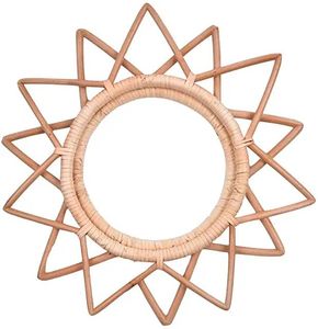 Espejo de pared de ratán rústico con detalles hechos a mano, perfecto para acogedoras casas de campo, cocinas de inspiración vintage e interiores rústicos - Product Image 6