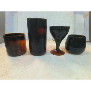 <b>Vintage</b> Purple <b>Old</b> Fashioned Glass Cocktail Set of 4 Handmade Stemmed and Tumbler Glasses Eco-Friendly for Party Use - Product Image 2